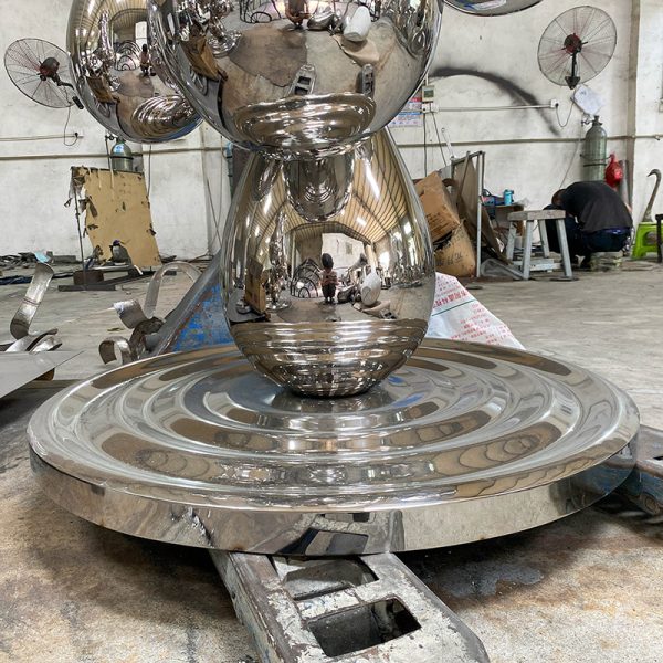 Light Drop Stainless Steel Sculpture Modern Outdoor Art Decoration - Image 2