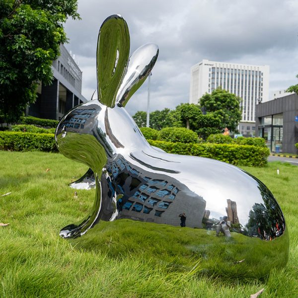 Sculpture Factory Stainless Steel Rabbit Sculpture - Image 2