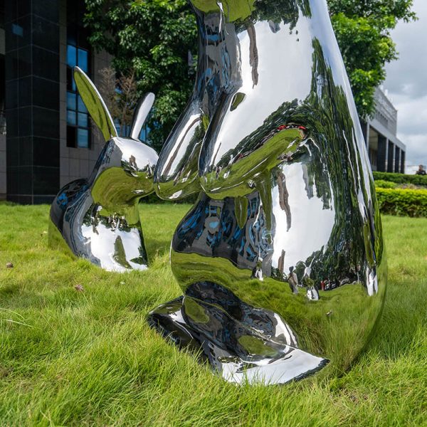 Sculpture Factory Stainless Steel Rabbit Sculpture - Image 3
