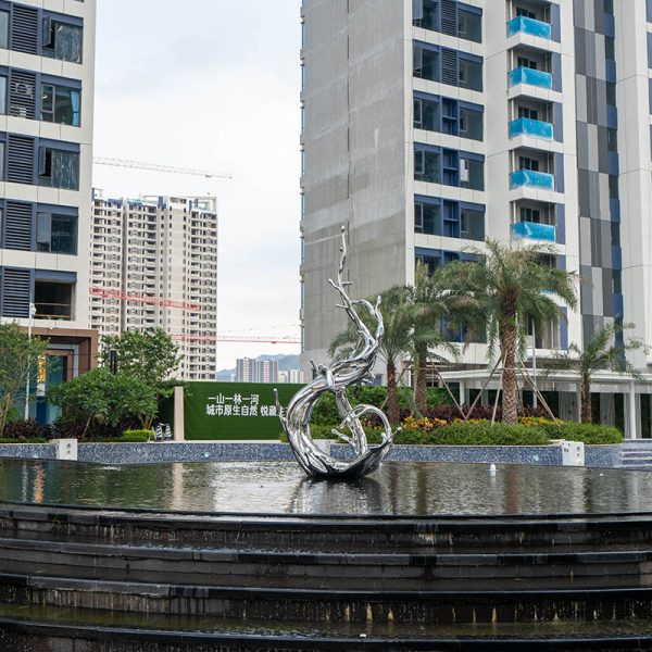 Sculpture Factory Dance of Nature Stainless Steel Sculpture Outdoor Art Decoration - Image 4