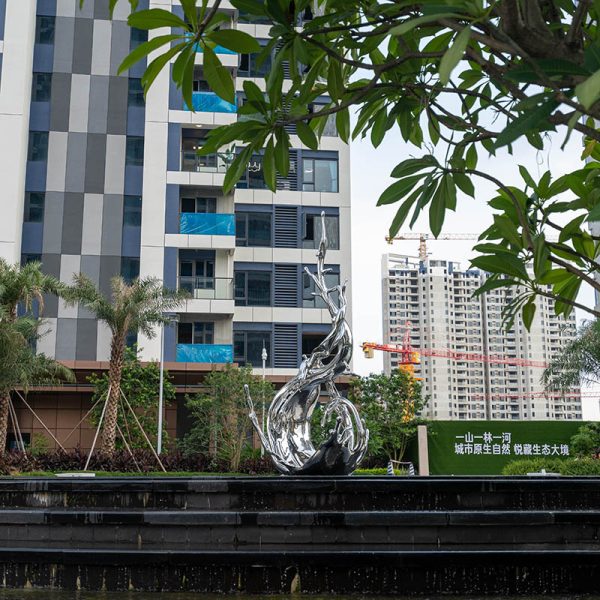Sculpture Factory Dance of Nature Stainless Steel Sculpture Outdoor Art Decoration - Image 2