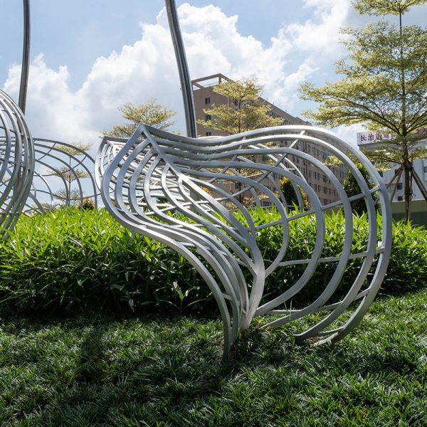 Stainless steel dandelion sculpture outdoor garden art decoration - Image 3
