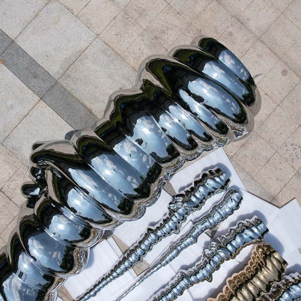 Wand of the Galaxy Modern outdoor stainless steel sculpture garden installation - Image 2