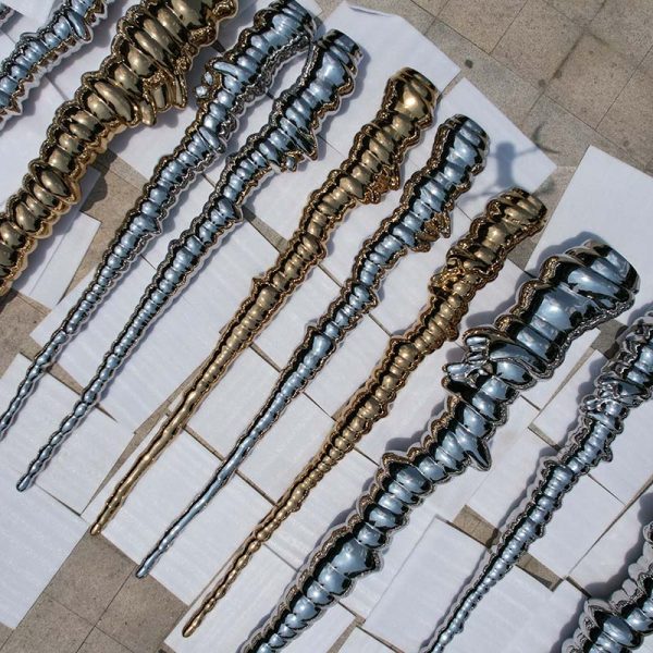 Wand of the Galaxy Modern outdoor stainless steel sculpture garden installation - Image 3