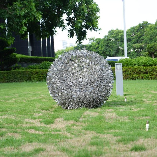 Metal Bloom Modern Art Stainless Steel Sculpture - Image 4
