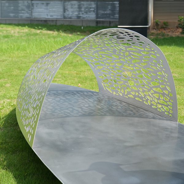Meditation on the Lake Modern Art Stainless Steel Sculpture - Image 2