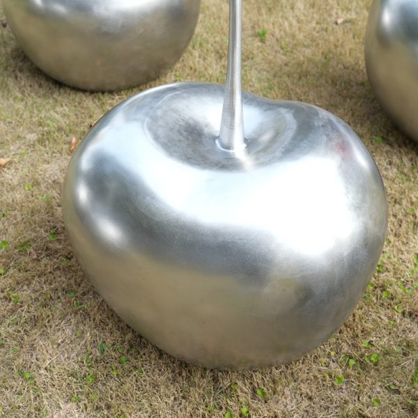 Stainless Steel Cherry Sculpture Garden and Outdoor Art Installation - Image 2