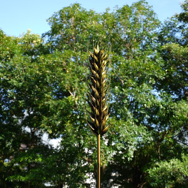 Outdoor stainless steel harvest wheat ear sculpture modern art garden decoration - Image 4