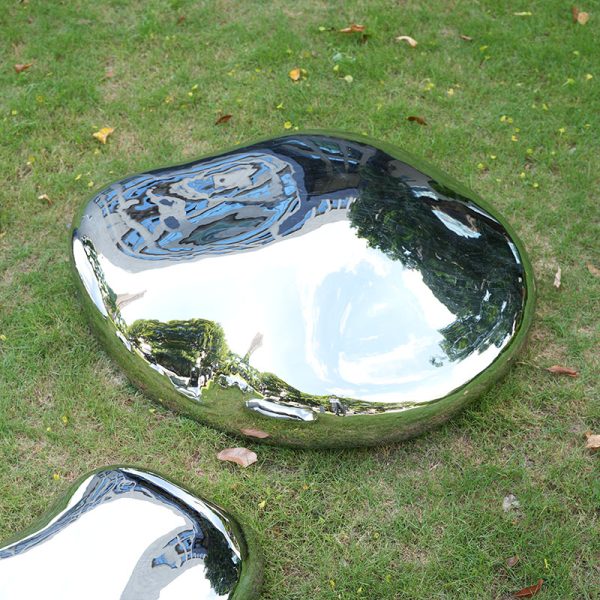 Stainless Steel Stone Sculpture - Image 2