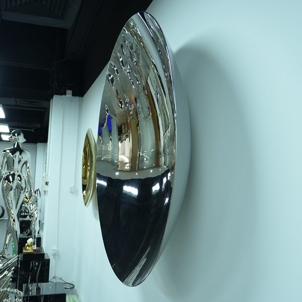 Silver stainless steel convex mirror wall decoration - Image 2