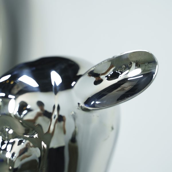 Silver Lamb Sculpture Stainless Steel Modern Art Decorative Ornaments - Image 4