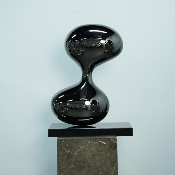 Modern stainless steel sculpture Abstract hourglass shape art decoration