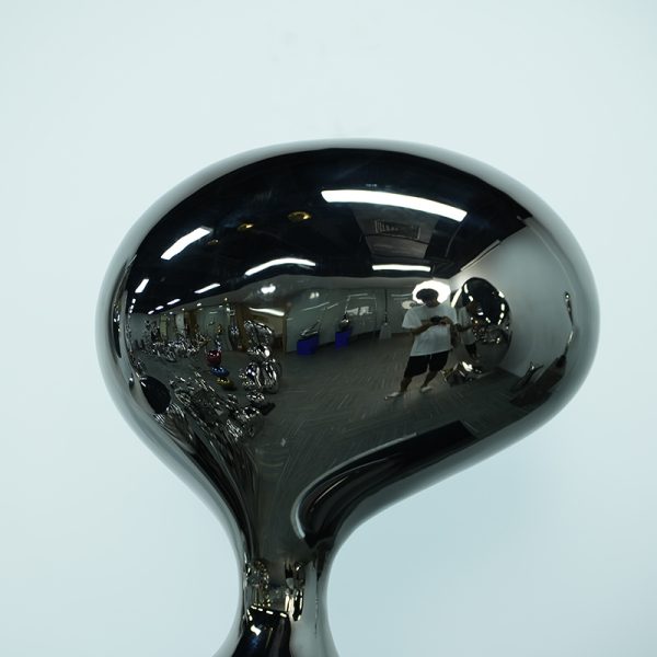 Modern stainless steel sculpture Abstract hourglass shape art decoration - Image 4