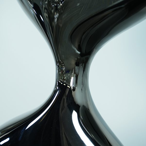 Modern stainless steel sculpture Abstract hourglass shape art decoration - Image 3