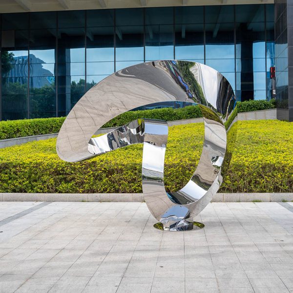 Stainless Steel Outdoor Garden Sculpture Modern Art Curve Sculpture - Image 4