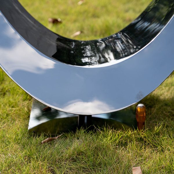 Ring of Eternity Stainless Steel Outdoor Garden Sculpture Minimalist Ring Sculpture - Image 2