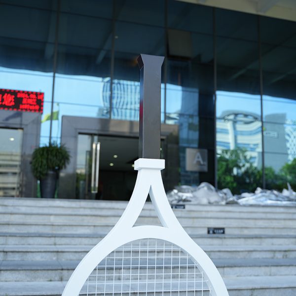 Tennis racket decorative sculpture creative indoor and outdoor art - Image 4