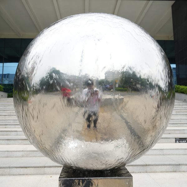 Stainless steel sphere sculpture Modern garden outdoor art decoration - Image 3