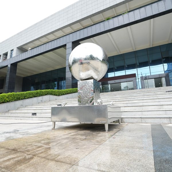 Stainless steel sphere sculpture Modern garden outdoor art decoration - Image 4