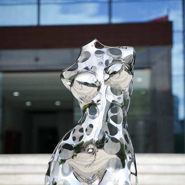 Stainless Steel Female Sculpture Interior Decoration Gallery Art Sculpture - Image 2