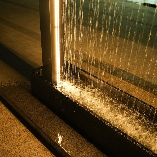 Outdoor art water curtain wall dynamic lighting decoration landscape sculpture - Image 3