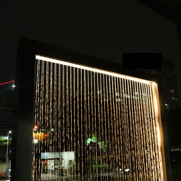 Outdoor art water curtain wall dynamic lighting decoration landscape sculpture - Image 2