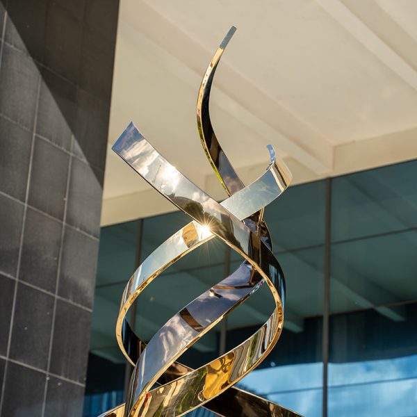 Spiral Line Stainless Steel Sculpture Outdoor Garden Building Courtyard Abstract Decoration - Image 3