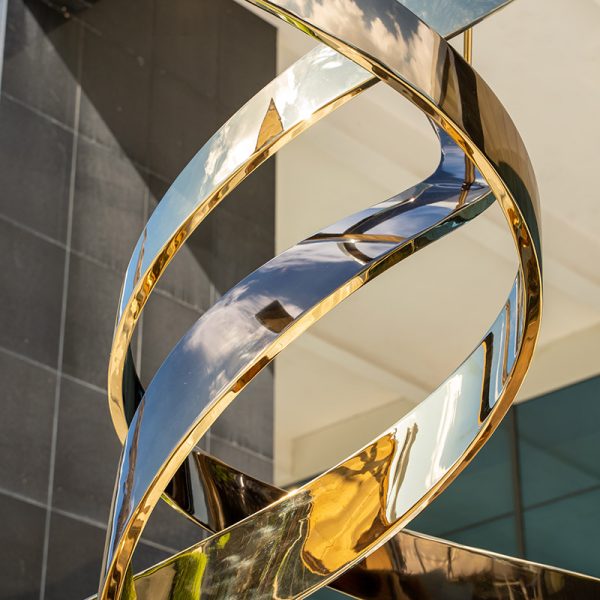 Spiral Line Stainless Steel Sculpture Outdoor Garden Building Courtyard Abstract Decoration - Image 2