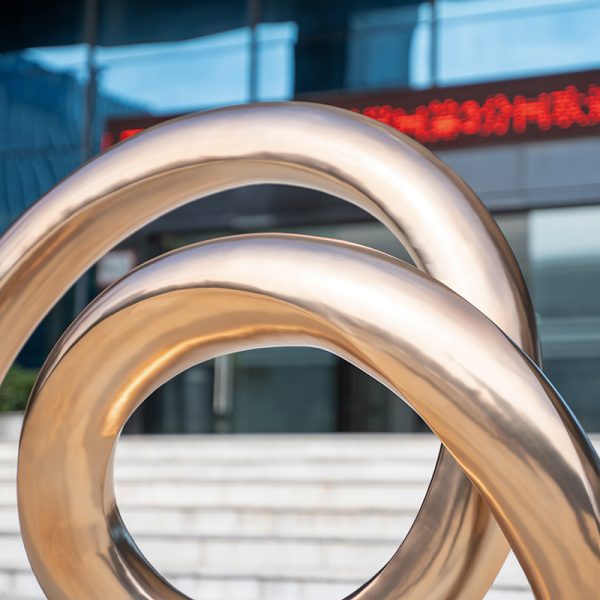 Ring of Harmony Modern Abstract Art Stainless Steel Sculpture - Image 2