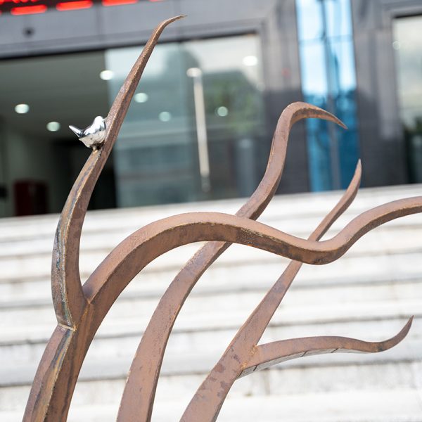 Weathering Steel Sculptures Rusted Steel Outdoor Modern Artwork - Image 3
