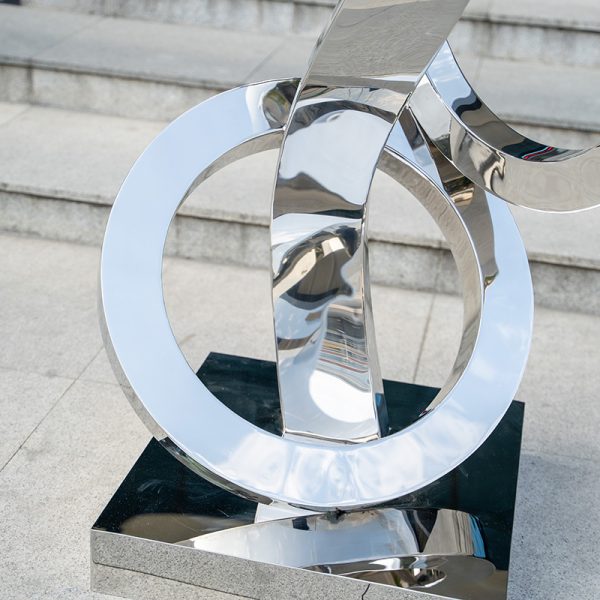 Melody of light and shadow Modern stainless steel sculpture Outdoor garden decorative art sculpture - Image 2