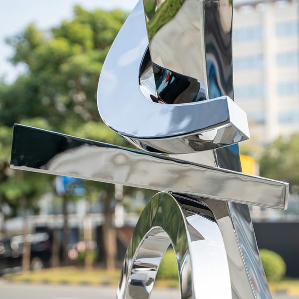 Melody of light and shadow Modern stainless steel sculpture Outdoor garden decorative art sculpture - Image 3