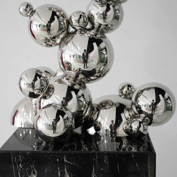 Stainless steel bubble sculpture Minimalist art decoration ornaments - Image 2
