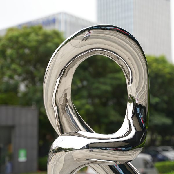 Modern Art Outdoor Garden Decoration Infinity Ring Stainless Steel Sculpture - Image 3