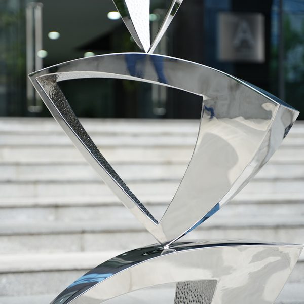 Geometric Balance Stainless Steel Sculpture Outdoor Square Decoration Artwork - Image 2