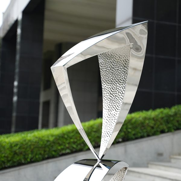 Geometric Balance Stainless Steel Sculpture Outdoor Square Decoration Artwork - Image 3