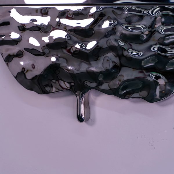 Silver Moon Water Shadow Modern Art Metal Wall Decoration - Image 2