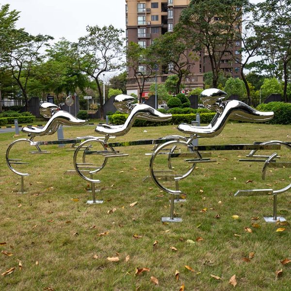 Galloping Knight Modern Metal Art Sculpture - Image 3