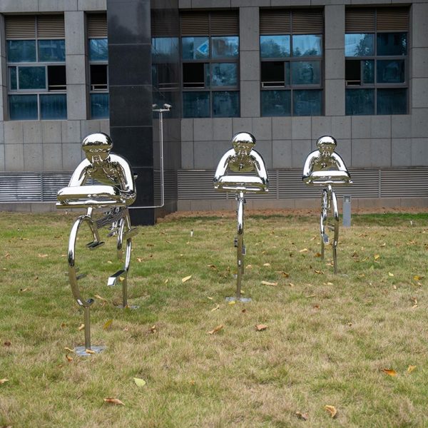 Galloping Knight Modern Metal Art Sculpture - Image 2
