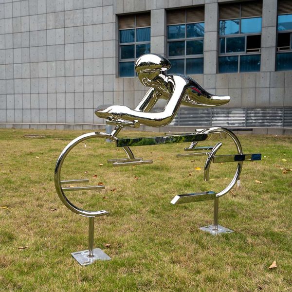 Galloping Knight Modern Metal Art Sculpture - Image 4