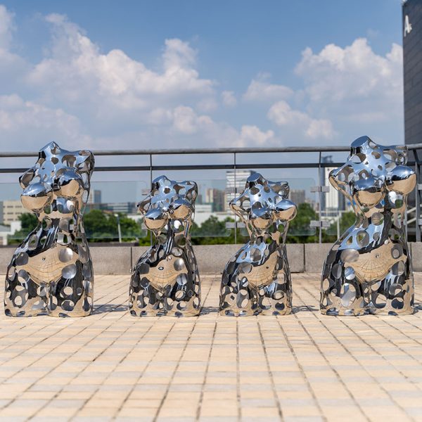 Customized Abstract Stainless Steel Sculptures Unique Metal Human Shapes - Image 4