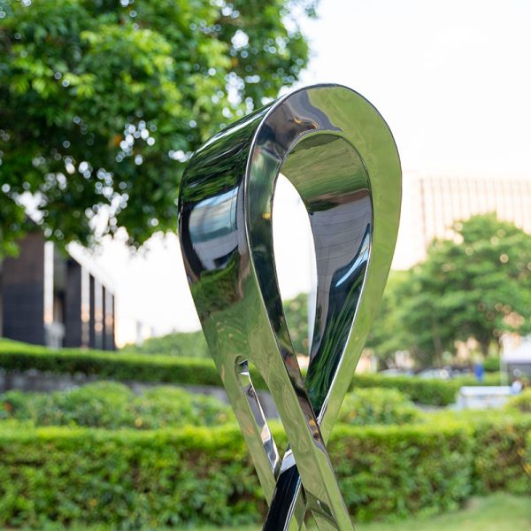 Ring of Eternity Stainless Steel Sculpture Outdoor Garden Art Decoration - Image 2
