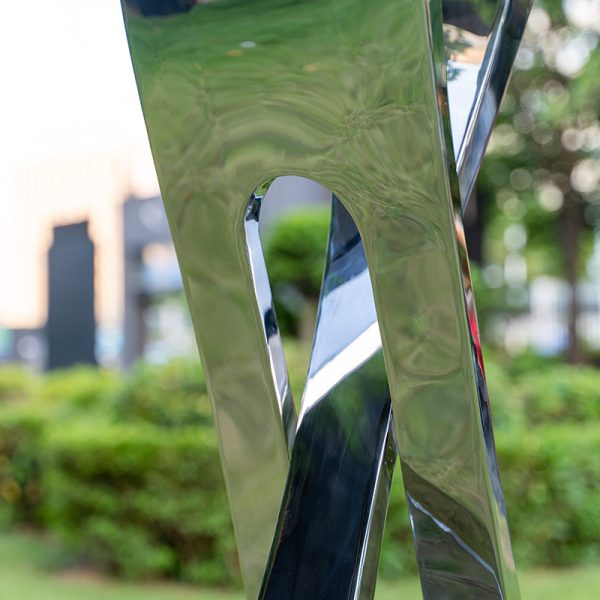 Ring of Eternity Stainless Steel Sculpture Outdoor Garden Art Decoration - Image 3