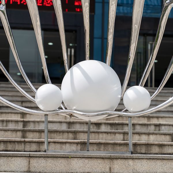 Pearl of the Shell Stainless Steel Shell Sculpture Modern Outdoor Decorative Artwork - Image 2