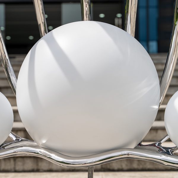 Pearl of the Shell Stainless Steel Shell Sculpture Modern Outdoor Decorative Artwork - Image 3
