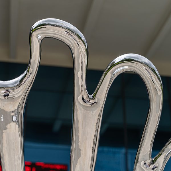 Pearl of the Shell Stainless Steel Shell Sculpture Modern Outdoor Decorative Artwork - Image 4